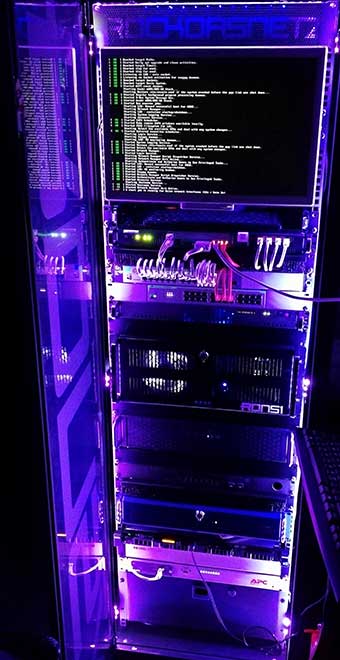 Custom DIY RGB server rack based on the Omnitronic SRT-19