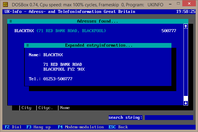 Blacktax entry from 1996 UK Info Disk