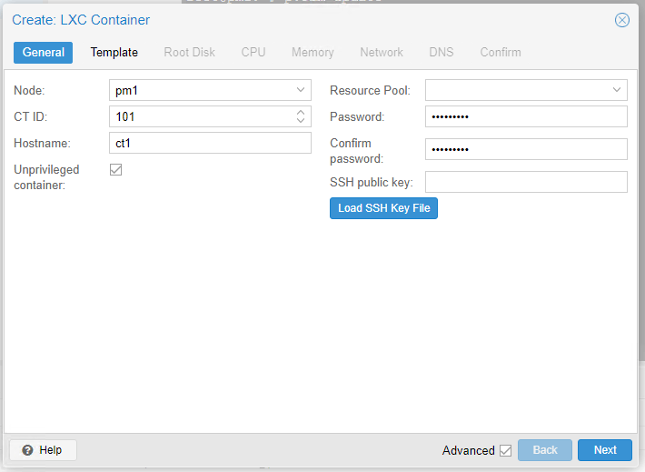 Creating the LXC Container