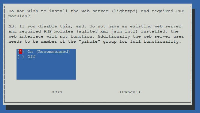 Installing "lighttpd" Web Server for Pi-Hole