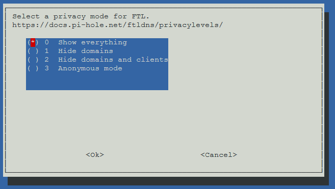 Pi-Hole Privacy Settings