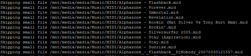 Deduplication skipping small files