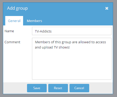Creating an OMV group for accessing TV shows