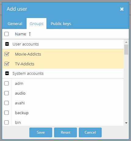 Adding "bob" to both the TV and Movie groups