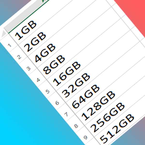 External Hard Drive Capacity Chart