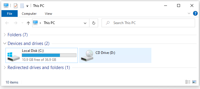 New hard drive isn't showing in This PC yet