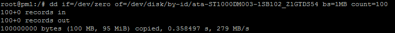 Zero start of data disk using dd command
