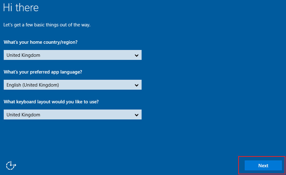 Server 2022 regional settings