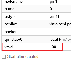 Take note of the "VMID"